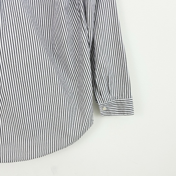 J. Crew 100% Cotton High Low Popover Stripes Tunic Top Size Small - Picture 12 of 16